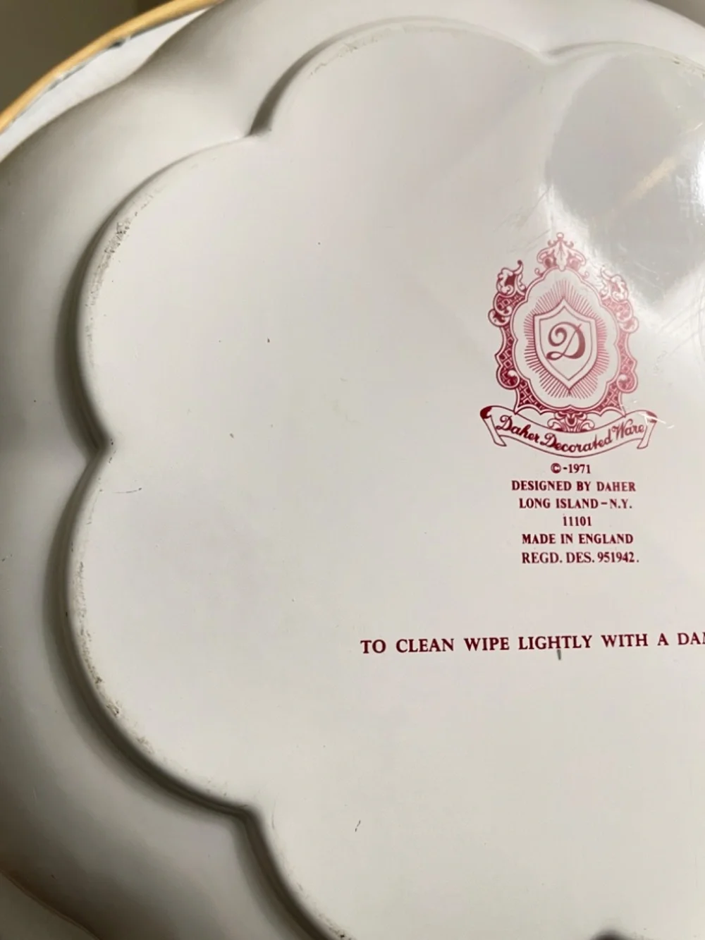 Vintage 1971 Daher Decorated Ware Tin Bowl - 10
